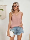 Florira Cutout Eyelet Tank - Trendsi - Flyclothing LLC