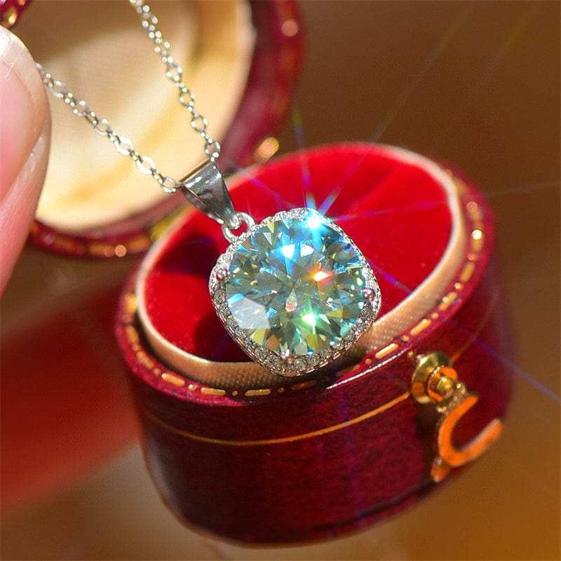 5 Carat Moissanite 925 Sterling Silver Pendant Necklace - Trendsi - Flyclothing LLC