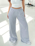 Elastic Waist Wide Leg Pants - Trendsi - Flyclothing LLC