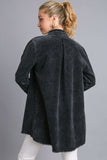 Umgee Raw Hem Button Down Denim Jacket with Chest Pockets - Trendsi - Flyclothing LLC