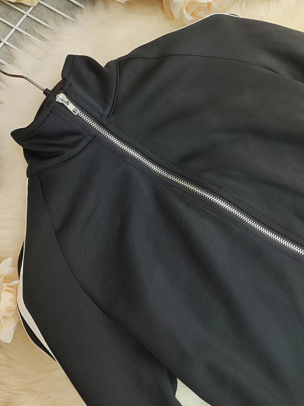 Striped Zip Up Top and Pants Set - Trendsi - Flyclothing LLC