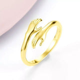 925 Sterling Silver Hug Bypass Ring - Trendsi - Flyclothing LLC