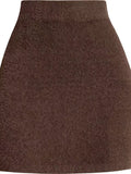 Plush Knit Mini Skirt - Trendsi - Flyclothing LLC