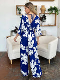 Double Take Full Size Printed Tie Back Wide Leg Jumpsuit - Trendsi - Flyclothing LLC