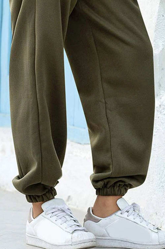 Elastic Waist Joggers with Pockets - Trendsi - Flyclothing LLC