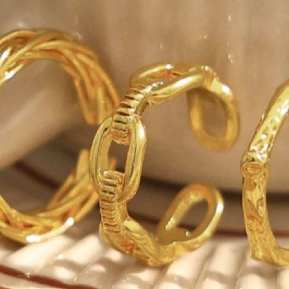 18K Gold-Plated Open Ring - Trendsi - Flyclothing LLC