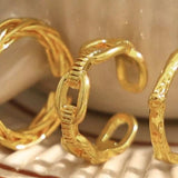 18K Gold-Plated Open Ring - Trendsi - Flyclothing LLC