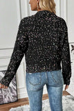 Confetti Button Up Long Sleeve Cardigan - Trendsi - Flyclothing LLC