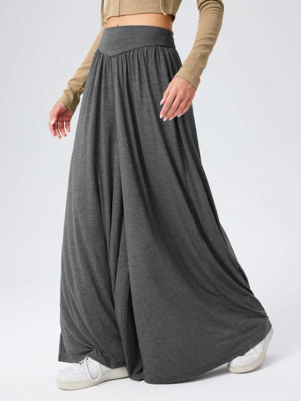 High Waist Wide Leg Pants - Trendsi - Flyclothing LLC