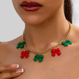 Bow Charm Chain Necklace - Trendsi - Flyclothing LLC