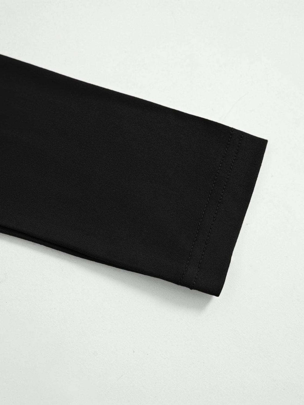 Round Neck Long Sleeve Cropped T-Shirt - Trendsi - Flyclothing LLC