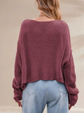 Textured Knit Round Neck Sweater - Trendsi - Flyclothing LLC
