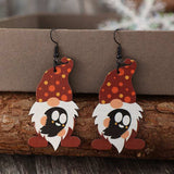 Point Hat Gnome Wooden Dangle Earrings - Trendsi - Flyclothing LLC