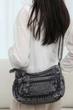 Adjustable Strap Denim Crossbody Bag - Trendsi - Flyclothing LLC
