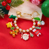 Christmas Charm Pearl Bracelet - Trendsi - Flyclothing LLC