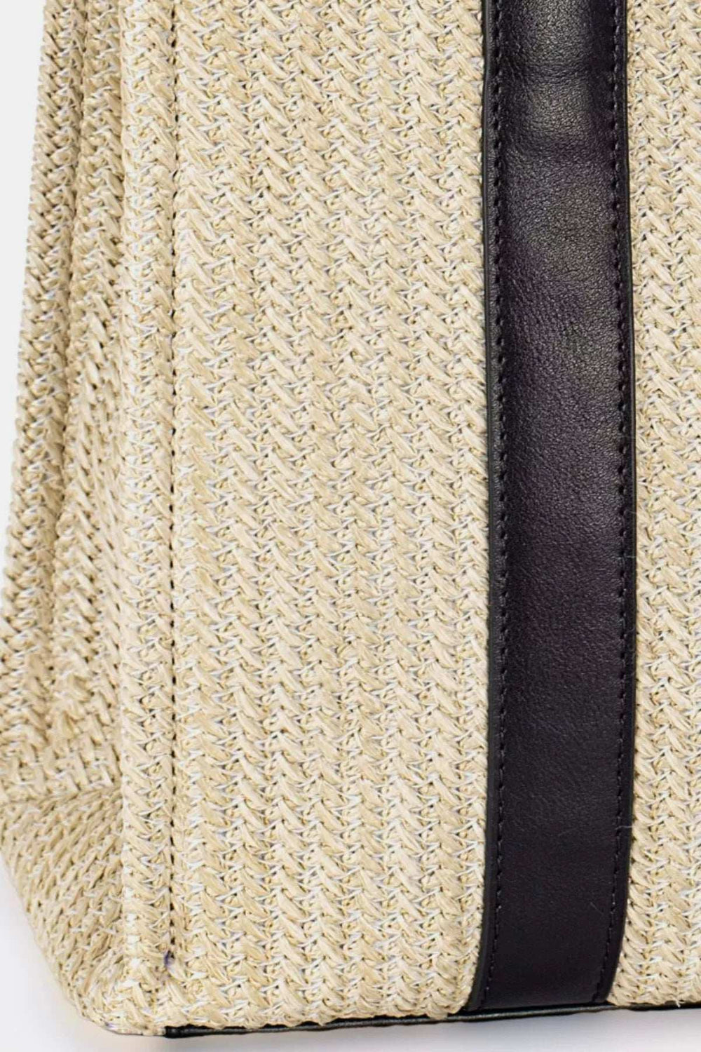 David Jones Square Woven Tote Handbag - Trendsi - Flyclothing LLC