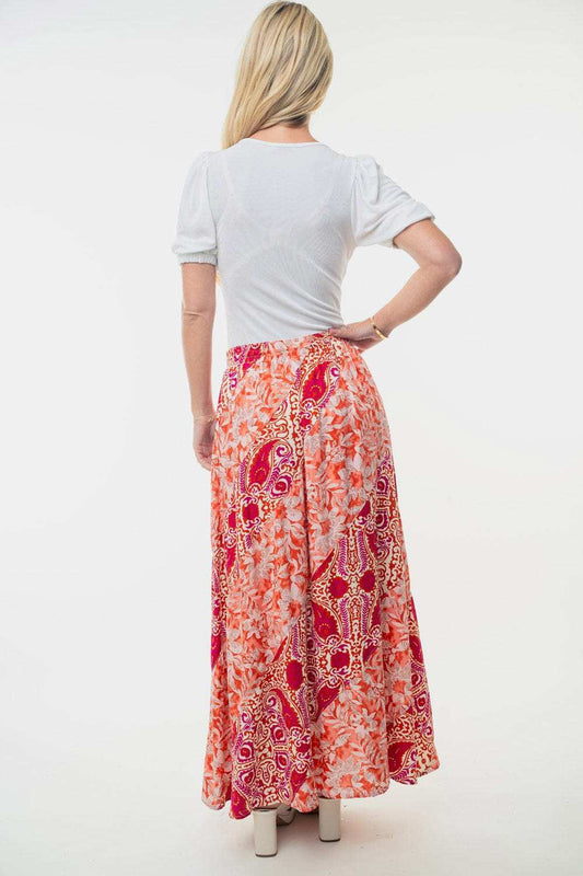 White Birch Full Size High Waisted Floral Woven Skirt - Trendsi - Flyclothing LLC