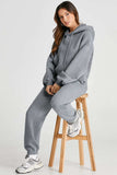 Dropped Shoulder Hooded Top and Pants Active Set - Trendsi - Flyclothing LLC