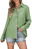 Striped Button Up Long Sleeve Shirt - Trendsi - Flyclothing LLC