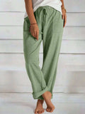 Tied Wide Leg Pants with Pockets - Trendsi - Flyclothing LLC