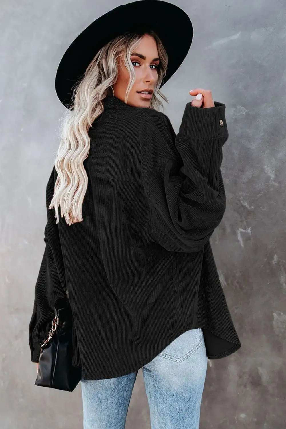 Sequin Football Button Up Long Sleeve Jacket - Trendsi - Flyclothing LLC