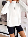 Ivy Lane Half Zip Raglan Sleeve Sweatshirt - Trendsi - Flyclothing LLC
