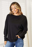 Double Take Seam Detail Round Neck Long Sleeve Top - Trendsi - Flyclothing LLC