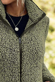 Pocketed Zip Up Turtleneck Jacket - Trendsi - Flyclothing LLC