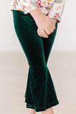 Hunter Green Velvet Bells - Mila & Rose ® - Flyclothing LLC