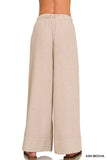 Zenana Woven Airflow Drawstring Pants - Trendsi - Flyclothing LLC