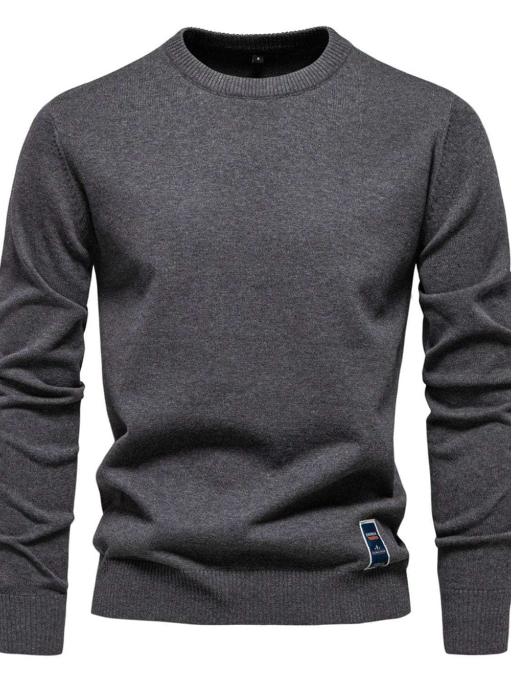 Men's Round Neck Long Sleeve Sweater - Trendsi - Flyclothing LLC