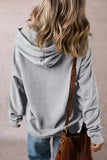 Drawstring Pocketed Long Sleeve Hoodie - Trendsi - Flyclothing LLC