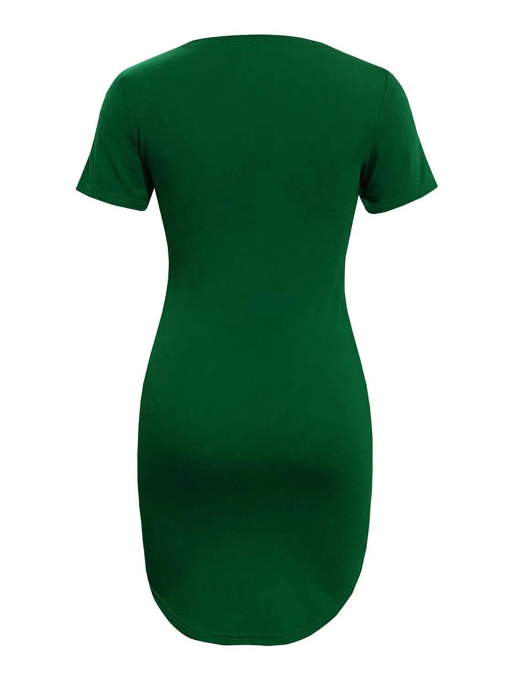 Round Neck Short Sleeve Mini Tee Dress - Trendsi - Flyclothing LLC