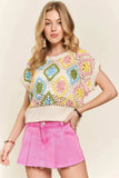 ADORA Multicolor Crochet Top - Trendsi - Flyclothing LLC