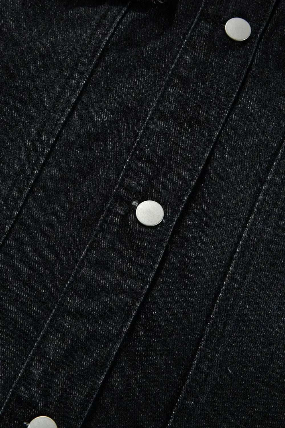 Raw Hem Button Up Denim Top - Trendsi - Flyclothing LLC