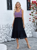 Openwork Wide Strap Midi Dress - Trendsi - Flyclothing LLC