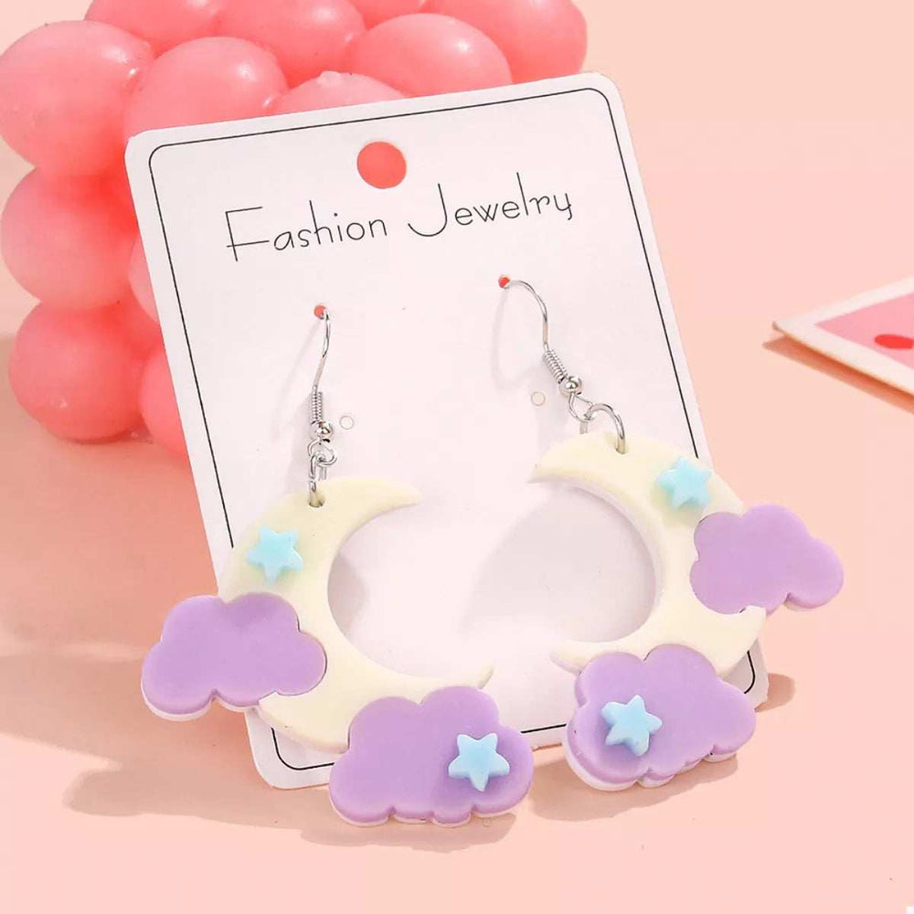 Rainbow Cloud Dangle Earrings - Trendsi - Flyclothing LLC