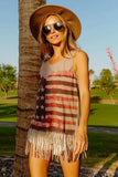 BiBi American Flag Print Knit Sleeveless Top - Trendsi - Flyclothing LLC