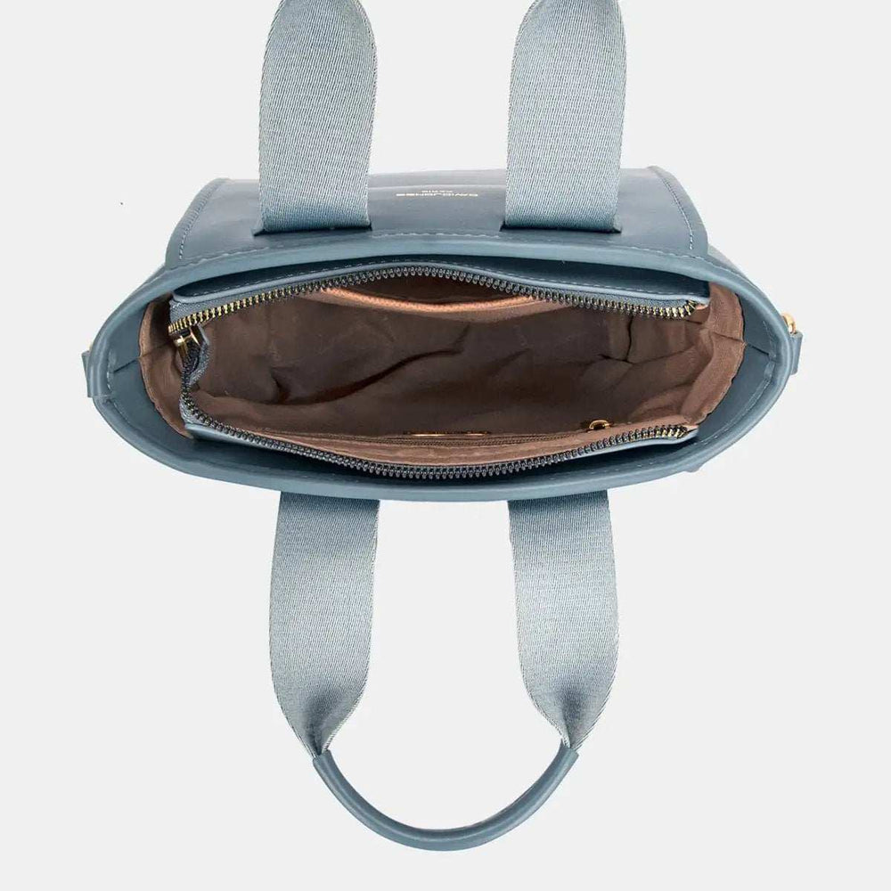 David Jones Small Handbag with Embossed Pattern Handles - Trendsi - Flyclothing LLC