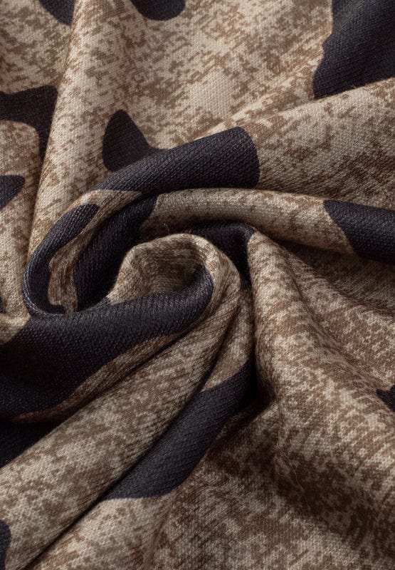 Leopard V-Neck Long Sleeve Blouse - Trendsi - Flyclothing LLC