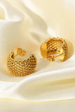 Mesh Half Hoop Earrings - Trendsi - Flyclothing LLC