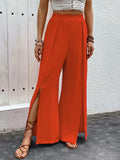 Slit Wide Leg Pants - Trendsi - Flyclothing LLC