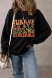 Letter Graphic Round Neck Long Sleeve Sweatshirt - Trendsi - Flyclothing LLC