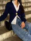 Single-Button Knit Cardigan - Trendsi - Flyclothing LLC
