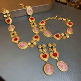 Copper Inlaid Rhinestone Vintage Earrings - Trendsi - Flyclothing LLC