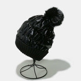 Thermal Knit Hat with Pompom - Trendsi - Flyclothing LLC