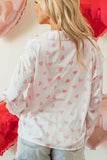Heart Print Collared Neck Long Sleeve Shirt - Trendsi - Flyclothing LLC