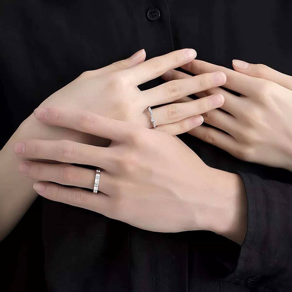 925 Sterling Silver Zircon Minimalist Ring - Trendsi - Flyclothing LLC