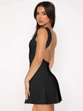 Backless Wide Strap Mini Dress - Trendsi - Flyclothing LLC