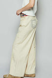 POL Raw Hem Star Patch Wide leg Pants - Trendsi - Flyclothing LLC